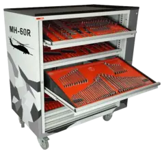 ROLLER CABINET AVIATION MH-60R Inclined drawers, side cabinet, FTC