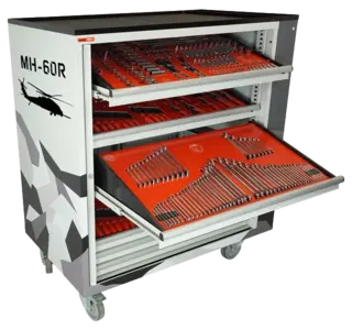 ROLLER CABINET AVIATION MH-60R Inclined drawers, side cabinet, FTC