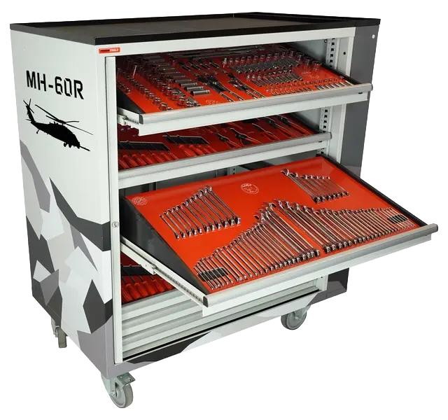 ROLLER CABINET AVIATION MH-60R Inclined drawers, side cabinet, FTC 