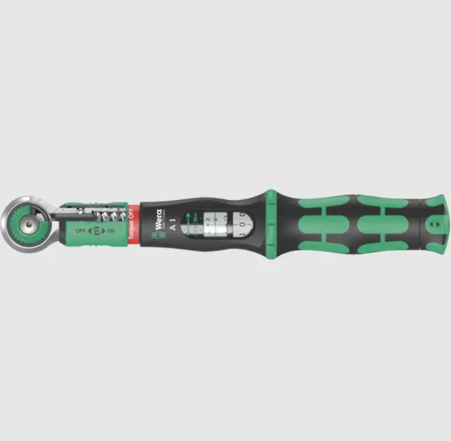 MOMENTNØKKEL SAFE-TORQUE A1 1/4" DR. 2-12Nm, Justerbar og fast, Wera 