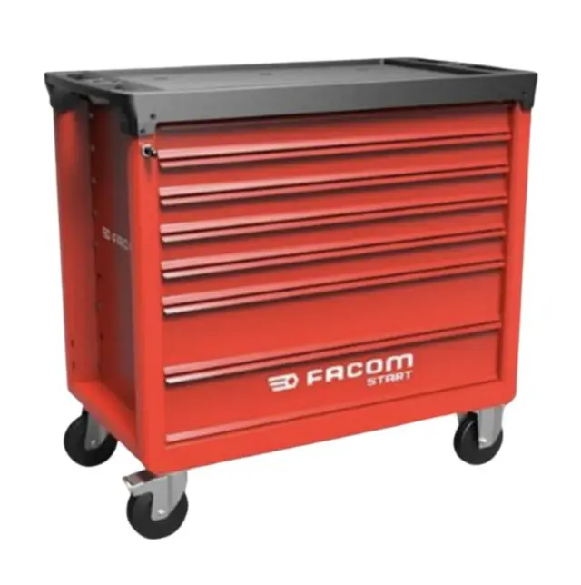 VERKTØYVOGN 7 SKUFFER INKL.VERKTØY Bred vogn, 4 skuffer med verktøy - Facom 