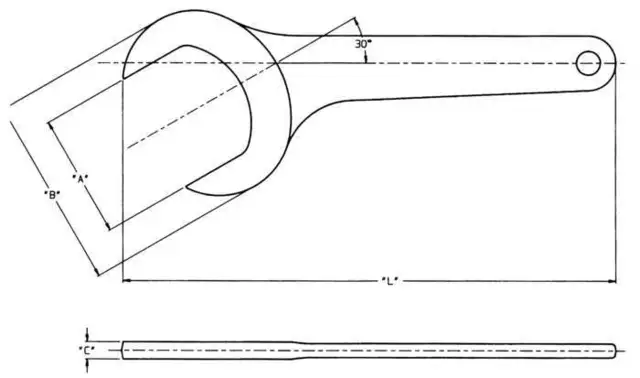 FASTNØKKEL 1-1/2" OPEN END 30° 1448 - Wright 