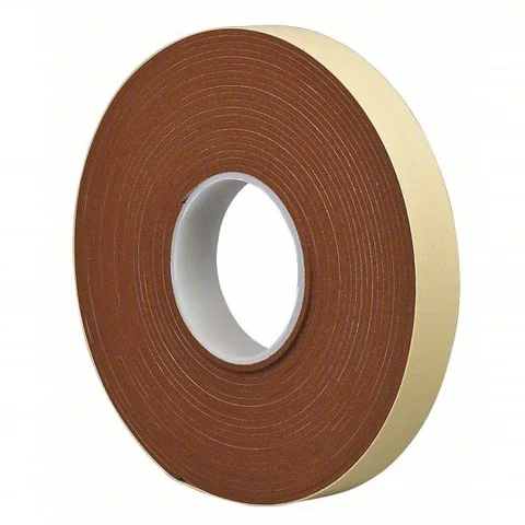 FOAM TAPE 1" 10YRD 15D304 Continuous Roll 125 mil Thick, TAPECASE