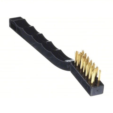 MESSINGBØRSTE 7-1/4" KORT HÅNDTAK SORT 10D449 