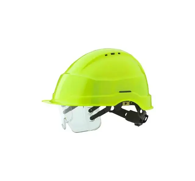 HJELM IRIS II 1000V UVENTILERT HI-VIS Vernehjelm med visir hi-vis gul - Iris 