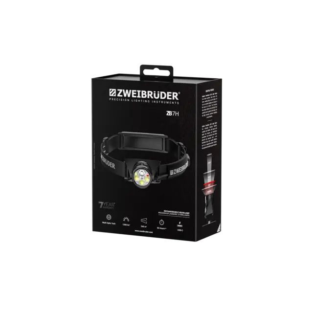 HODELYKT 1200LM AUTO FOCUS OPPLADBAR ZB7H - Zweibrüder 