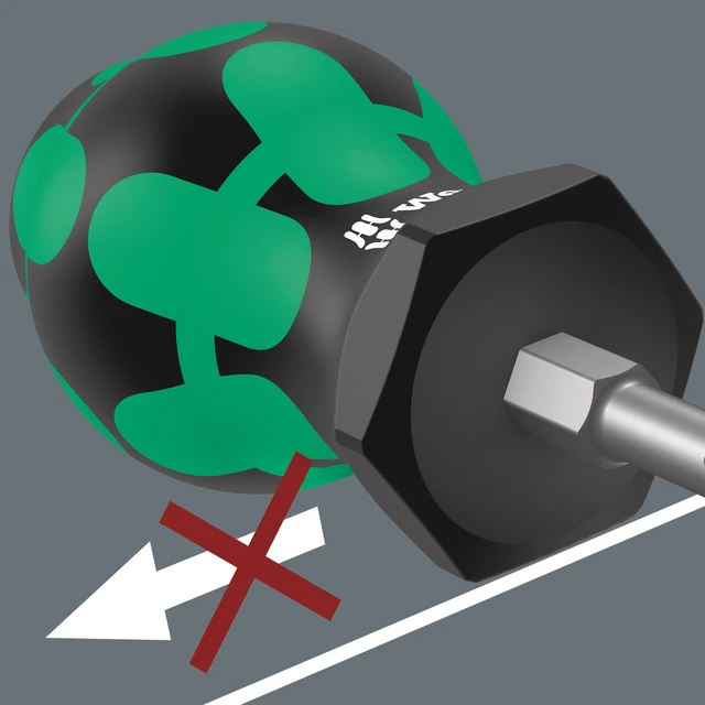 SKRUTREKKER PZ2 X 25MM KUBBE 355 PZ Pozidriv - Wera 