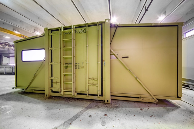 3-IN-1 EXPANDABLE SHELTER ISO CSC 20 foot container, 33m2, Flexible use 