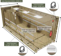F-35 BULK CONTAINER ISO CSC 20 foot container