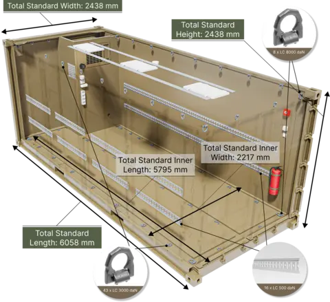 F-35 BULK CONTAINER ISO CSC 20 foot container