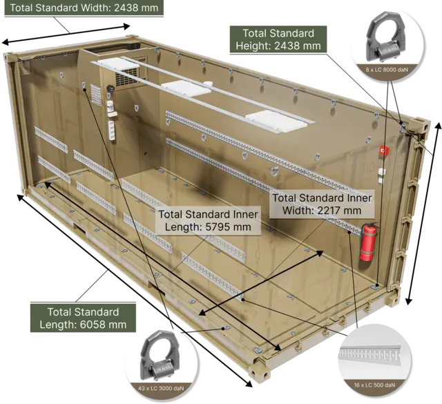 F-35 BULK CONTAINER ISO CSC 20 foot container 