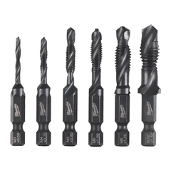 GJENGETAPPBORSETT HSSG 1/4" 6 DELER M3-M10 - Milwaukee