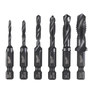 GJENGETAPPBORSETT HSSG 1/4" 6 DELER M3-M10 - Milwaukee