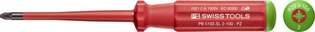 SKRUTREKKER PZ2 X 100MM VDE SLIM 5192.SL 1000V - PB Swiss Tools 