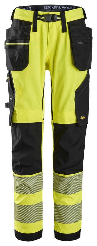 BUKSE 6943 KL2 HL KP CRD GUL/SRT STR: 46 69436604046 - Snickers Workwear
