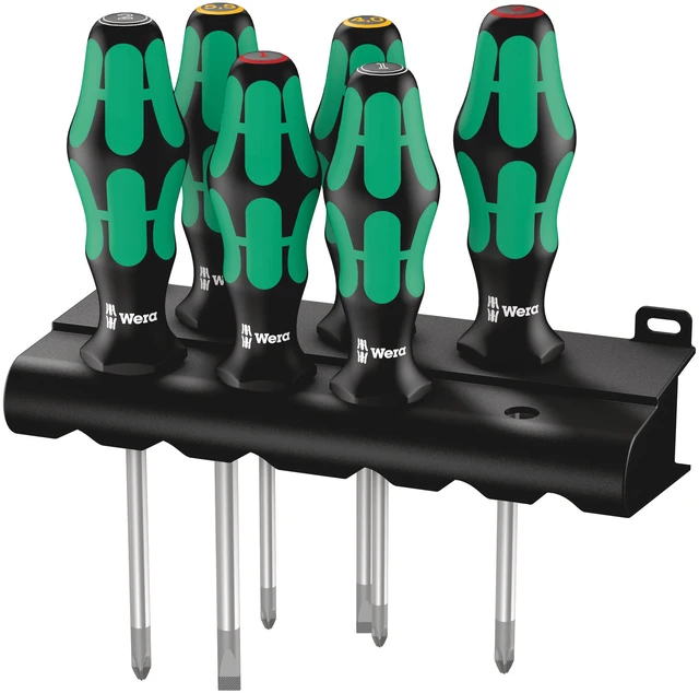 SKRUTREKKERSETT KRAFTFORM PLUS LASERTIP Inkl. rack 335/350/355/6 - Wera 