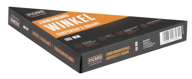 TØMMERVINKEL 180MM SPEEDSQUARE Aluminium, 0–90° m/ borelære Picard 