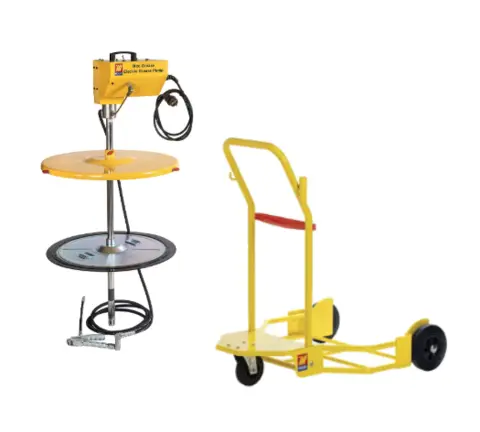 ELEKTRISK FETT PUMPE FOR FAT 180/220 18-30 kg, inkl. fat vogn, Meclube 