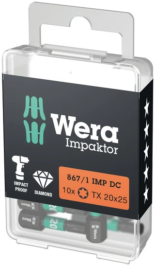 BITS 25MM TORX® IMPAKTOR 10 STK Wera
