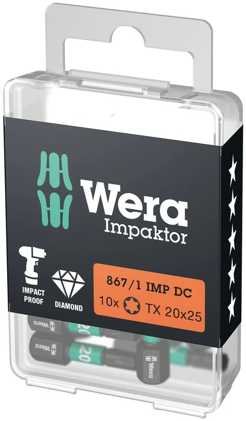 BITS 25MM TORX® IMPAKTOR 10 STK Wera