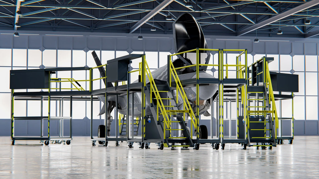 F-35 MAINTENANCE DOCKING SYSTEM Module-based system, full wrap-around 