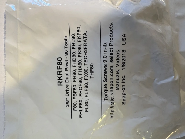 REPARASJONSSETT FOR 3/8" DR. SKRALLE 80T RKRF80 - Snapon 