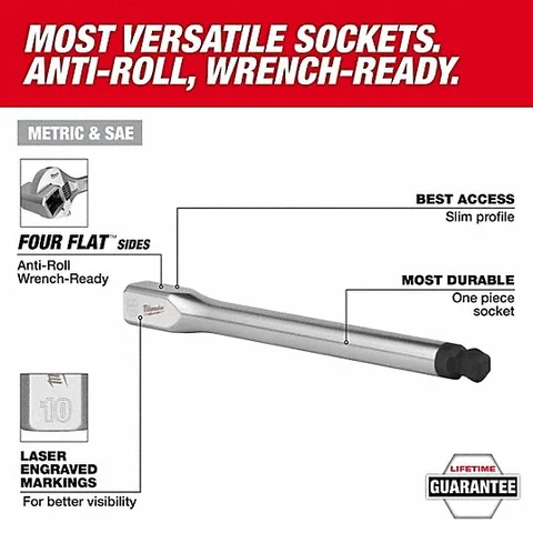 PIPE 3/8" DR. UNBRAKO 1/8" LANG M/KULE 45-34-1089 - Milwaukee 