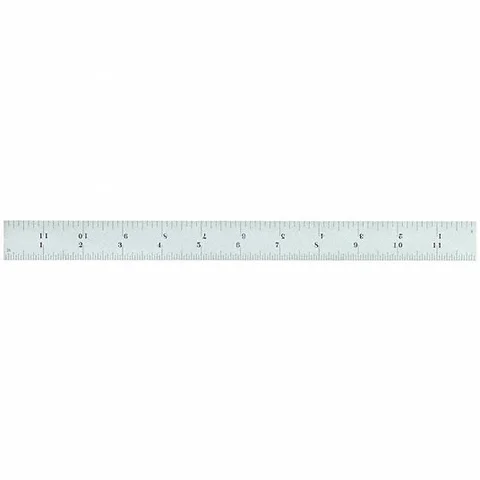 LINJAL STÅL TOMMEMÅLING 12" LENGDE C604R-12 - Starrett 