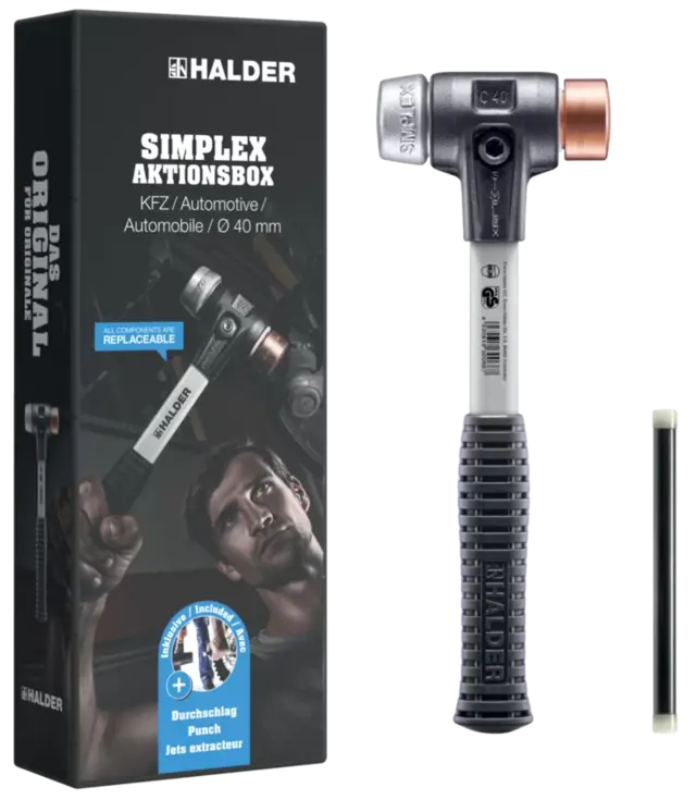 KOMBIHAMMERSETT SIMPLEX AUTOMOTIVE Ø40 inkl dor Halder 