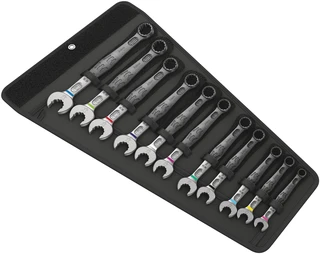 KOMBINASJONSNØKKELS JOKER 11-DEL RETT MM 8-19mm Sort Nylonveske Wera
