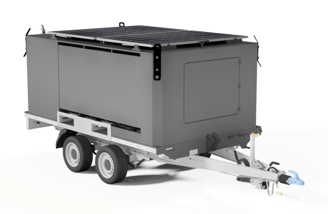 MOBILE POWER UNIT 4000 TRAILER Hybrid Generator, UPS, Green Energy 