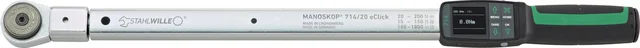 MOMENTNØKKEL DIGI. 1/2"DR.714R 20-200NM 15-150 ft·lb, 180-1800 in·lb, Stahlwille 