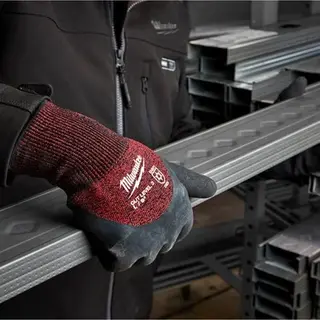 HANSKE VINTER KUTT C – LATEKS (72-PK) Svart/Rød – Milwaukee 