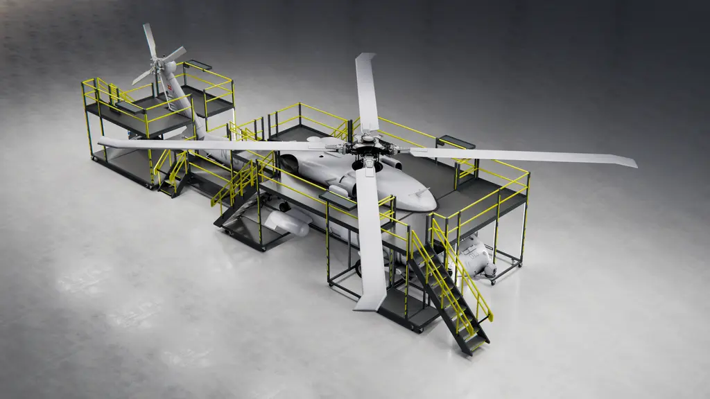 MH60R BASE MAINTENANCE DOCKING MODULES MH60R Depot maintenance stands, FTA 