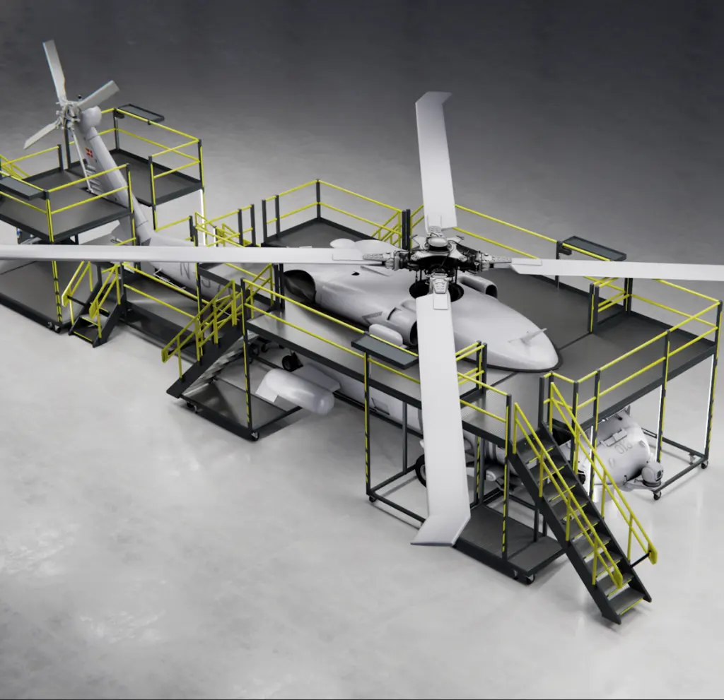 MH60R BASE MAINTENANCE DOCKING MODULES MH60R Depot maintenance stands, FTA 