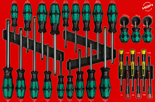 VERKTØYVOGN MEGA - FTMEGA9 WIDE Inkl. mm og af verktøy i HDFI - 25A FTC 