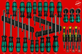 SKRUTREKKERSETT FRA WERA 28 DELER DE størrelse 575 x 380mm - 25A FTC