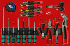 TANG- OG SKRUTREKKERSETT 19 DELER DE størrelse 575 x 380mm - 25A FTC