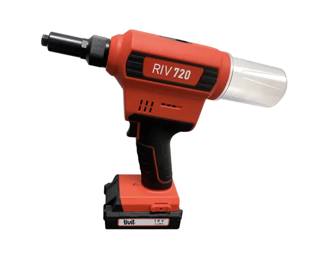 POPNAGLEPISTOL Ø2,4 - Ø6,4  18V RIV720 For popnagler, Plastkoffert, Rivit 