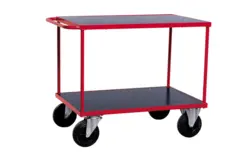 BORDVOGN 2 PLAN M/BREMS 1000X600MM H1000mm, Hjul &#216;200mm, 22 kg, R&#248;d