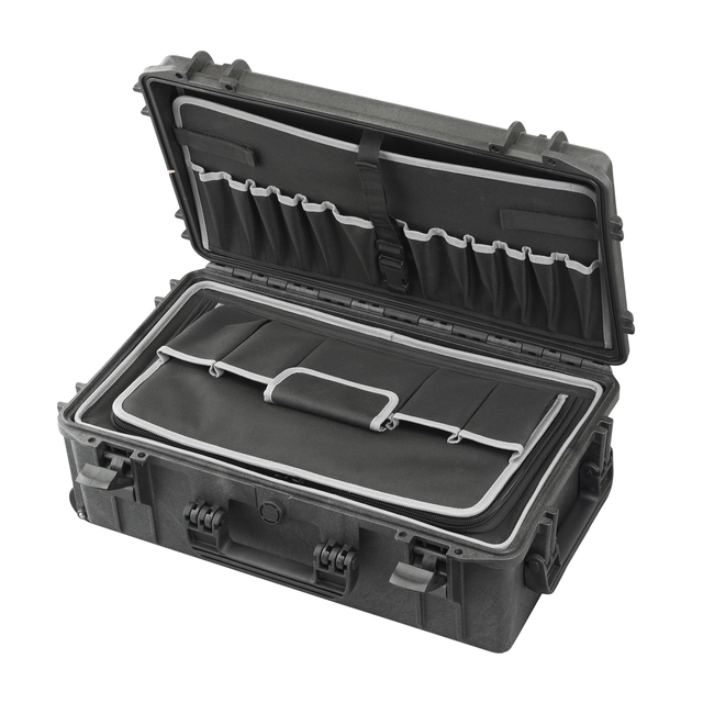 UTSTYRSKOFFERT TOOL TROLLEY OPTICASE 52 520X290X200mm (innv) med hjul og håndtak 