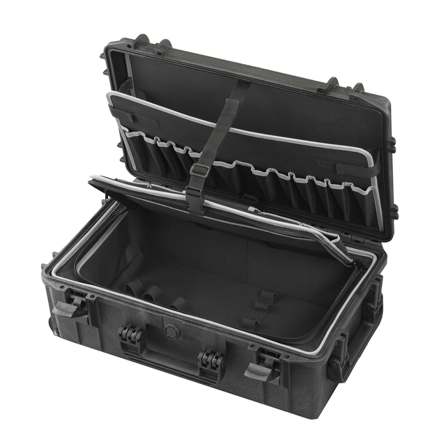 UTSTYRSKOFFERT TOOL TROLLEY OPTICASE 52 520X290X200mm (innv) med hjul og håndtak 