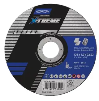 KAPPESKIVE 125x1x22,23MM X-TREME LIFE A 60 V T41 - Norton 