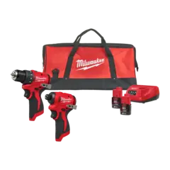 DRILL OG SLAGSKRUTREKKER M12 POWERPACK Inkl 2 batteri og lader - Milwaukee