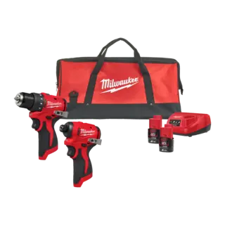 DRILL OG SLAGSKRUTREKKER M12 POWERPACK Inkl 2 batteri og lader - Milwaukee