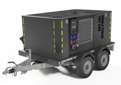 MOBILE POWER UNIT 2000 TRAILER Hybrid Generator, UPS, Green Energy