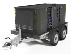 MOBILE POWER UNIT 1000 TRAILER Hybrid Generator, UPS, Green Energy