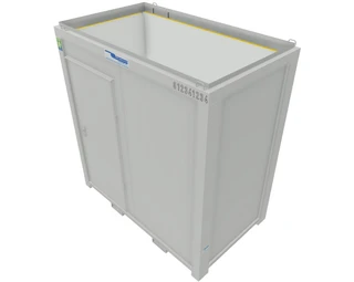 MODULBOKS 8 FOT ISOLERT GR&#197; CONTAINER Lys- varme, 2400x1400x2540mm
