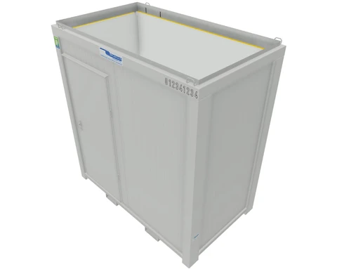 MODULBOKS 8 FOT ISOLERT GRÅ CONTAINER Lys- varme, 2400x1400x2540mm