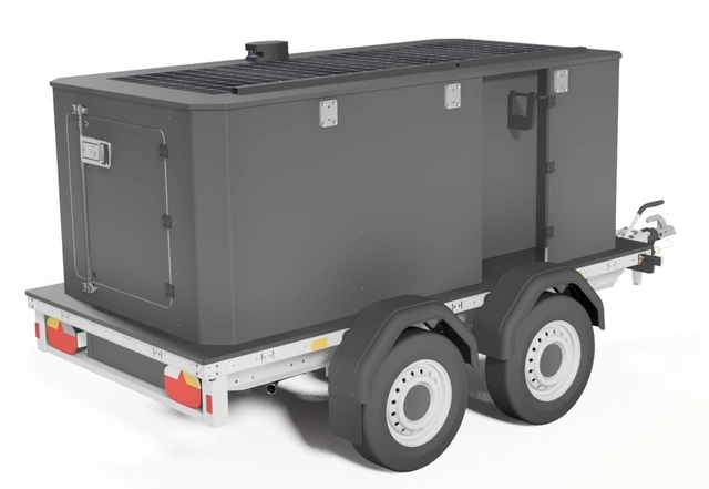 MOBILE POWER UNIT 1000 TRAILER Hybrid Generator, UPS, Green Energy 